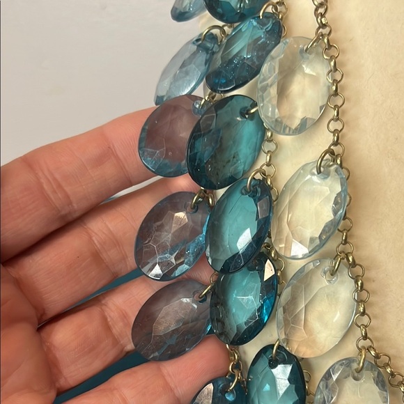 Erica Lyons Blue and Silver Statement Necklace - Picture 3 of 5